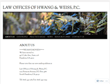 Tablet Screenshot of hwangweiss.com